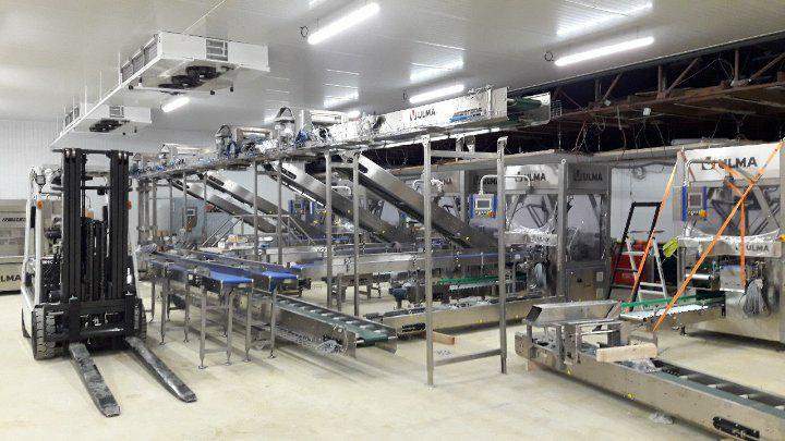 Installation d'une ligne compléte de conditionnement
